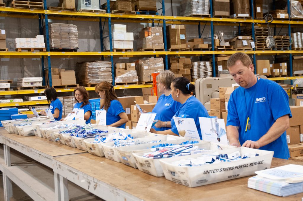Aero Fulfillment kitting operations, 2012