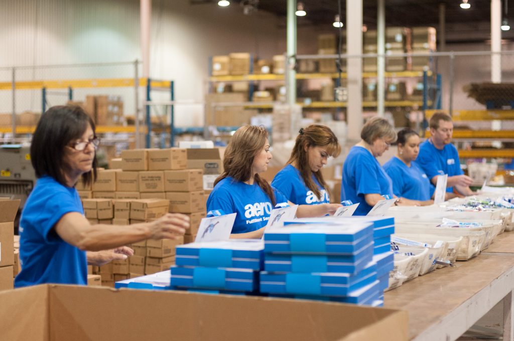 Aero Fulfillment kitting operations, 2012